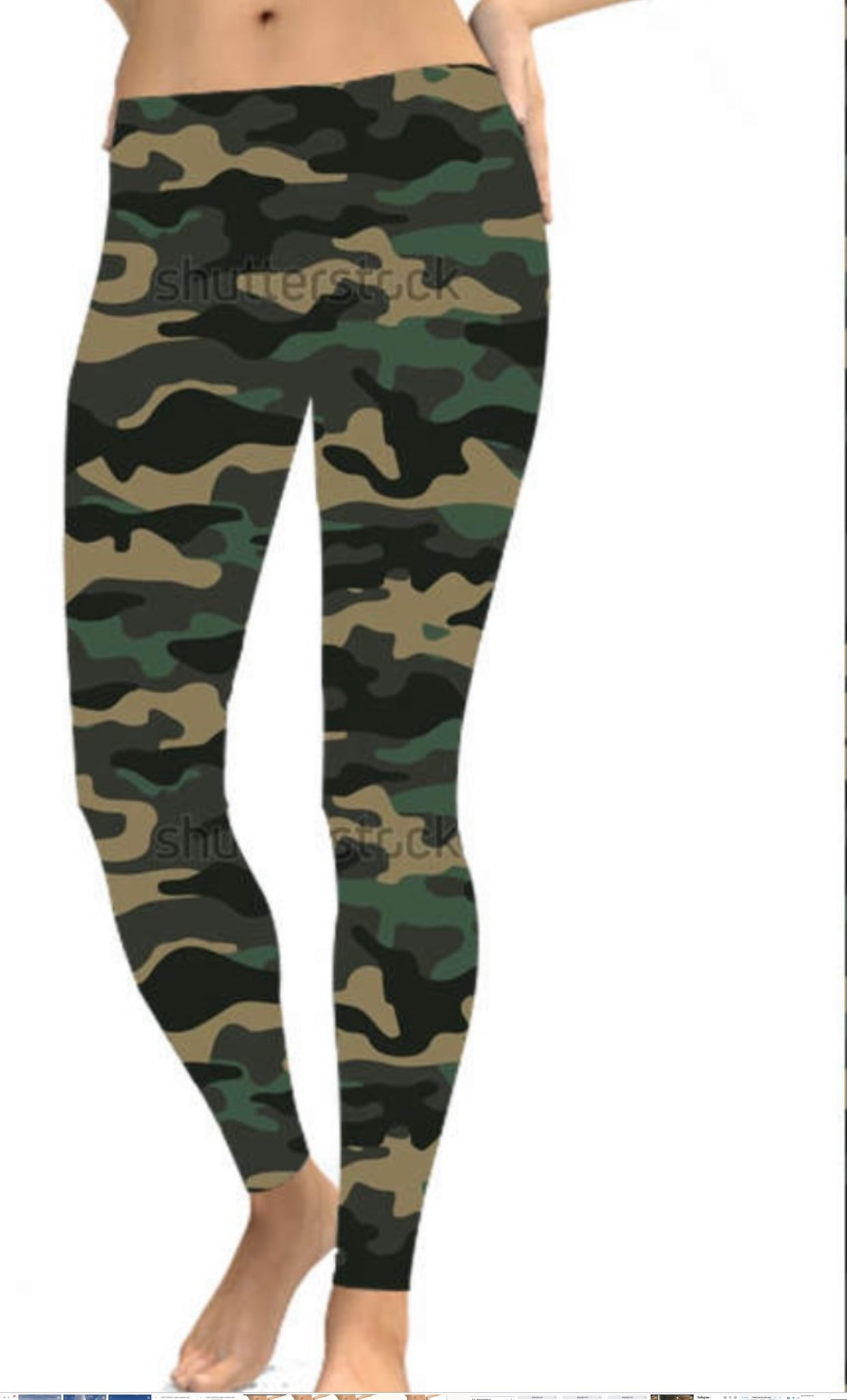Camouflage Yummy Leggings with Pockets